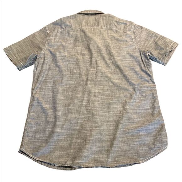 P d & c Men’s Short Sleeve Grey Casual Shirt XL - Picture 2 of 8